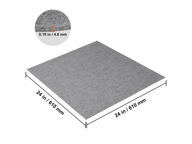 Carpet Tiles Peel and Stick, 24 x 24 Squares Self Adhesive Carpet Floor Tile, Soft Padded Carpet Tiles, Easy Install DIY for Bedroom Living Room...
