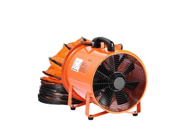 12 inch Portable Ventilator, 2 Speed 2894CFM High-Velocity Industrial Utility Blower Fan with 33ft Flexible Duct Hose, Exhaust Axial Fan for...