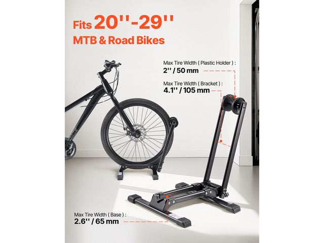 Foldable Bike Rack for 20 to 29 Inch Mountain & Road Bikes Storage Stand 2 Pack