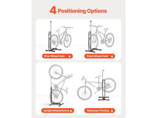 VEVOR Bicycle Storage Floor Freestanding Bike Rack for 16 to 27.5 Inch MTB & Road Bike