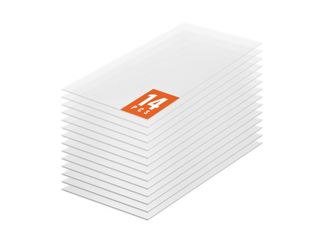 14 Pack Polycarbonate Greenhouse Panels, 2' X 4' X 0.16'' Roof Panels Sheets, Waterproof UV Protected Corrugated Plastic Roofing, Impact Resistance...