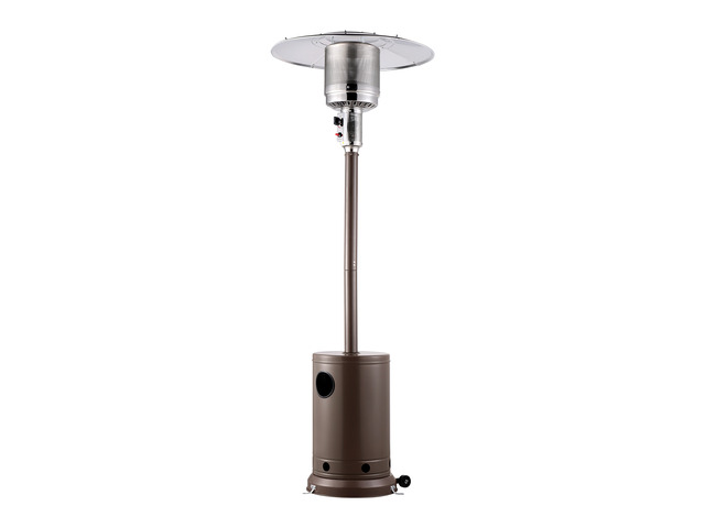Patio Heater for Outdoor Use, 50000BTU Propane Heater Tall Hammered With Round Table Design, Metal Burner and Wheels, Fixed Outdoor Patio Flame...