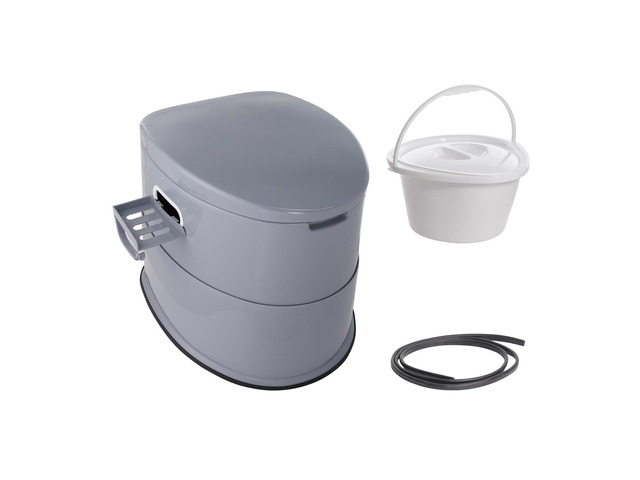 Portable Toilet for Camping, Porta Potty with 1.3 Gal Detachable Inner Bucket & Removable Paper Holder, Commode with Dual Lids, Travel Toilet for...