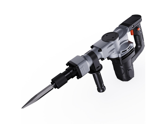 Demolition Jack Hammer, 1400W Electric Jackhammer Heavy Duty, 2pcs Chisels Bits Chipping with Case, 2900 BPM Concrete Breaker, Gloves Black