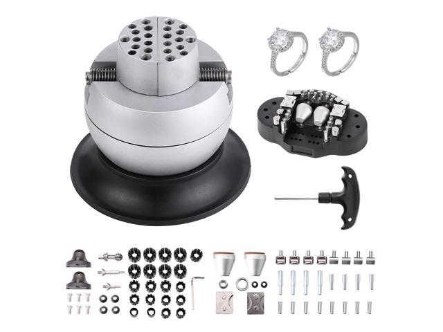 VEVOR Ball Vise, 3' Engraving Setting Tool, 360° Rotation Engraving Block Vise, 70 PCS Attachment Jewelry Engraving Block Tools Standard Block for...