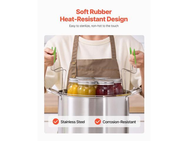 21 QT Canning Pot with Rack and Lid, Stainless Steel Waterbath Canner with Dual Handle and Glass Lid, Compatible with All Cooktops: Induction, Gas,...