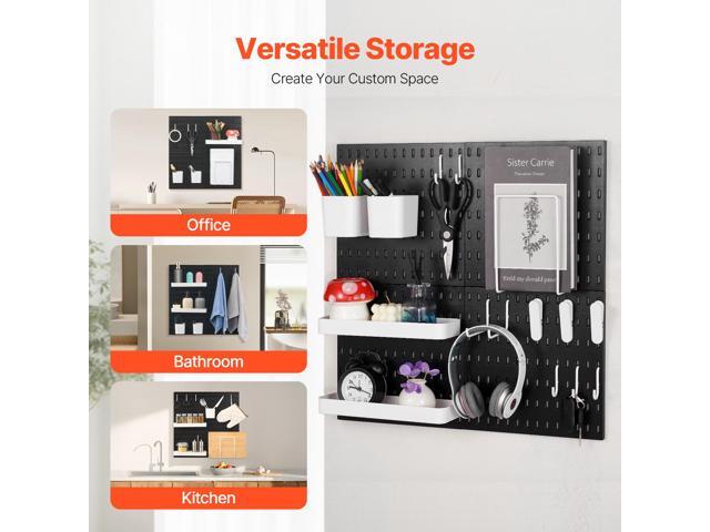 Pegboard Combination Kit, 11' x 11' Plastic Pegboard, 4 Panels, Peg Board Wall Organizer Kit with Accessories, for Garage Tool Storage Kitchen...