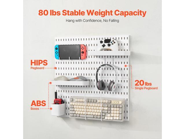 Pegboard Combination Kit, 11' x 11' Plastic Pegboard, 4 Panels, Peg Board Wall Organizer Kit with Accessories, for Garage Tool Storage Kitchen...