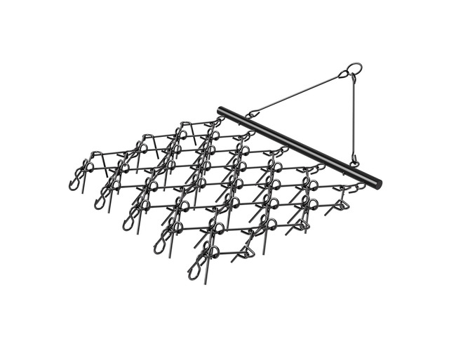Drag Harrow, 5 x 4.5 ft Durable Chain Harrow with 60 Sharp Teeth, Suitable for ATV UTV Tractor, Ideal for Soil Preparation, Seeding, Smoothing...