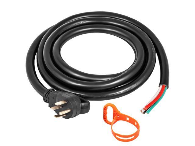 30' 50A RV Camp Power Cord Generator Cord 6/3 + 8/1 AWG NEMA 14-50P to Bare Wire