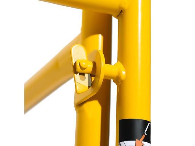 6 Foot Scaffolding Safety Guardrail, Rustproof Solid Carbon Steel Scaffold Guard Rail of 55.4 lbs Load Capacity, Baker Style Metal Guardrails...