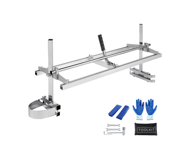 Chainsaw Mill, Portable Sawmill 14'-48' Guide Bar, Galvanized Steel Chainsaw Planking Mill with 0.2'-11.81' Cutting Thickness, Wood Lumber Cross...