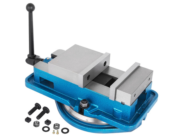 5 Inch ACCU Lock Down Vise Precision Milling Vice 5 Inch Jaw Width Drill Press Vise Milling Drilling Machine Bench Clamp Clamping Vice with 360...