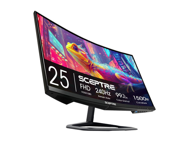 New! Curved 24.5-inch Gaming Monitor up to 240Hz 1080p R1500 1ms DisplayPort x2 HDMI x2 Eye Care Build-in Speakers, Machine Black 2026...