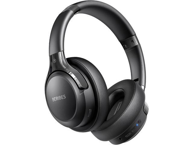 BERIBES Bluetooth Headphones Over Ear, 65H Playtime and 6 EQ Music Modes Wireless Headphones with Microphone, HiFi Stereo Foldable Lightweight.