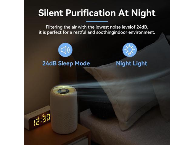 2 Pack YARIKI Air Purifiers for Bedroom Home with Aromatherapy Function,Small Air Purifier with Nightlight Speed Control,24dB Low Noise for Better...