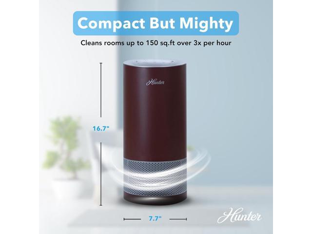 Hunter HP450UV Round Air Purifiers for Home, True HEPA Air Purifier Tower for Pets, Odors, Allergens, Smoke, Dust, VOC's. HEPA Air Purifiers for...