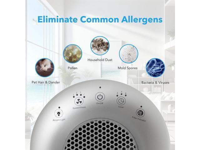 Hunter HP450UV Round Air Purifiers for Home, True HEPA Air Purifier Tower for Pets, Odors, Allergens, Smoke, Dust, VOC's. HEPA Air Purifiers for...