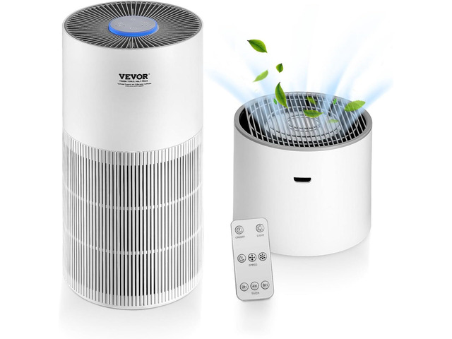 VEVOR 2 in 1 Air Purifier with Humidifier, Covers Up to 1090 ft² in One Hour, True HEPA 11 Filter, 22dB Quiet, Filters Up to 95% of Smoke, Dust,...