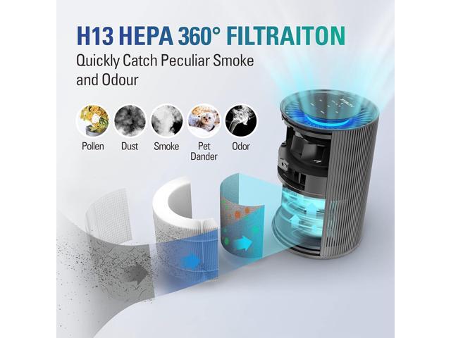 STEALTH Air Purifiers for Home Allergies Pets Hair Dander Pollen Up to 1345 Ft²/H, H13 True HEPA 3-in-1 Filter Air Cleaner, Ozone Free 24db Sleep...