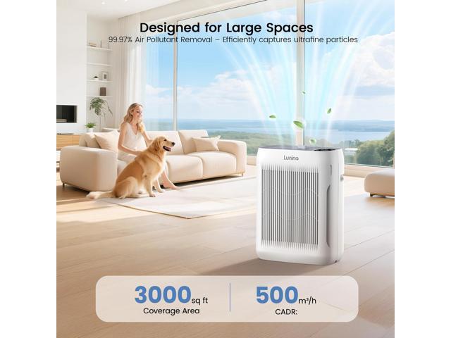 Air Purifiers for Home Large Room up to 3000 Ft², LUNINO Air Purifier with Auto & Pet Mode, 4 Fan Speeds, Aromatherapy, H13 HEPA Washable Filter...