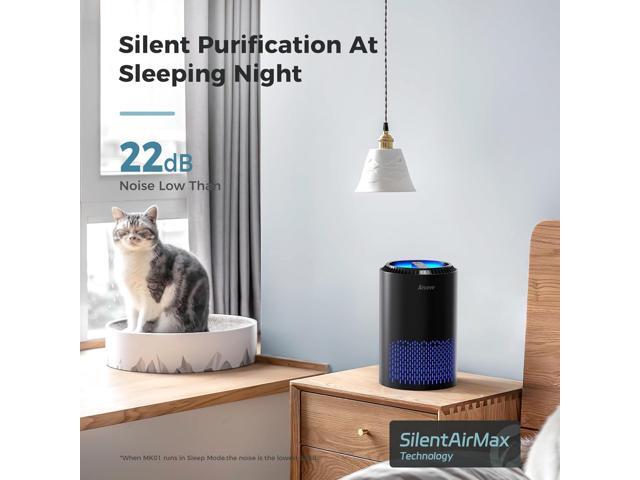 AROEVE Air Purifiers for Bedroom Home, Air Purifier For Smoke Pollen Dander Hair Smell Air Cleaner with Sleep Mode Speed Control For Bedroom...
