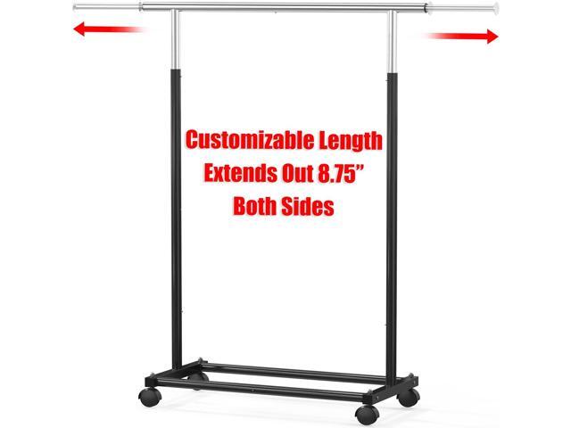 Simple Houseware Standard Rod Garment Rack, Black