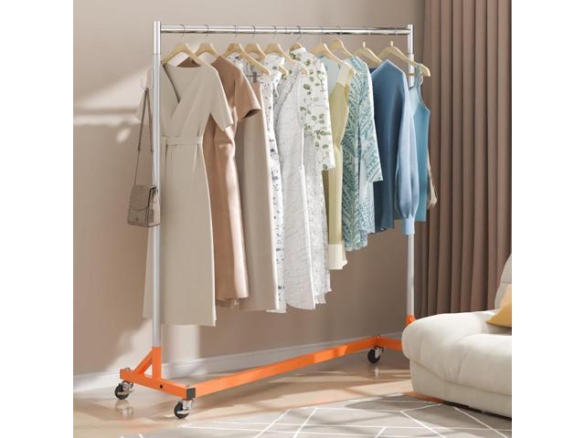 VEVOR Z Rack, 300 lbs Industrial Grade Z Base Garment Rack, 24' x 63' x 71' Clothes Rack, Sturdy Steel Heavy Duty Clothing Rack w/Lockable Casters...