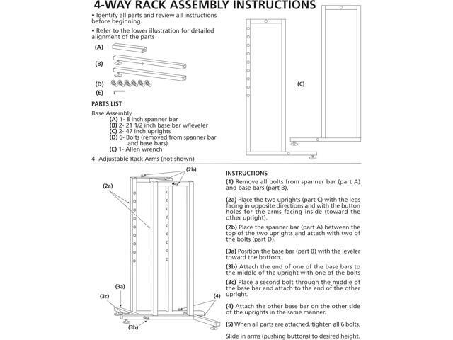 SSWBasics Black 4 Way Adjustable Clothing Rack with Slanted Arms - Retail Clothing Rack Display - Adjustable Height Arms from 48' to 72' Perfect...