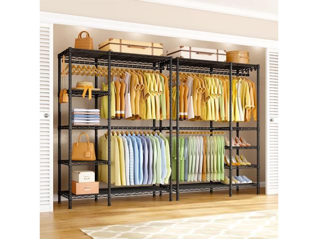 Ulif F2 Clothes Rack, 5 Tiers Heavy Duty Garment Rack for Bedroom, Freestanding Adjustable Closet Storage Organizer, 46.1' W x 15.4' D x 78.3' H,...