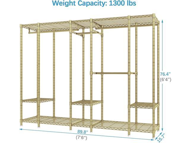 VIPEK V50 Extra Large Portable Closet Rack Bedroom Armoire Freestanding Wardrobe Closet, Heavy Duty Clothes Rack Multi-Functional Metal Clothing...