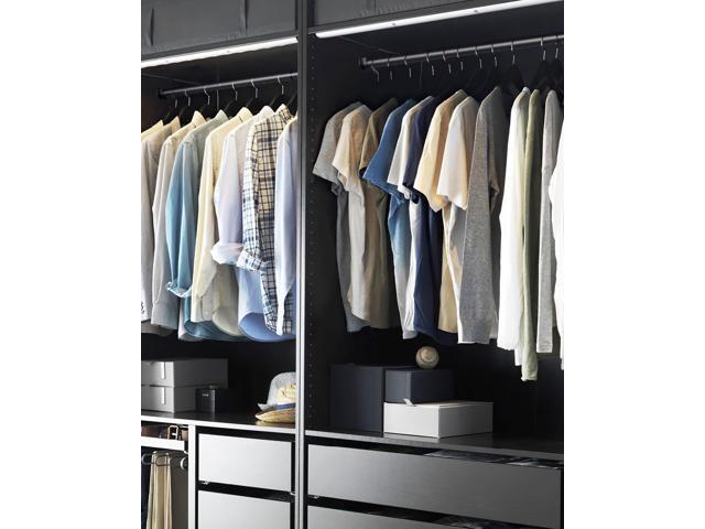 Closet Rods for Hanging Clothes, 17 to 54 Inches Stepless Adjustable Metal Closet Rod, 1.3 Inches Heavy Duty Clothes Hanging Rod for Closet...