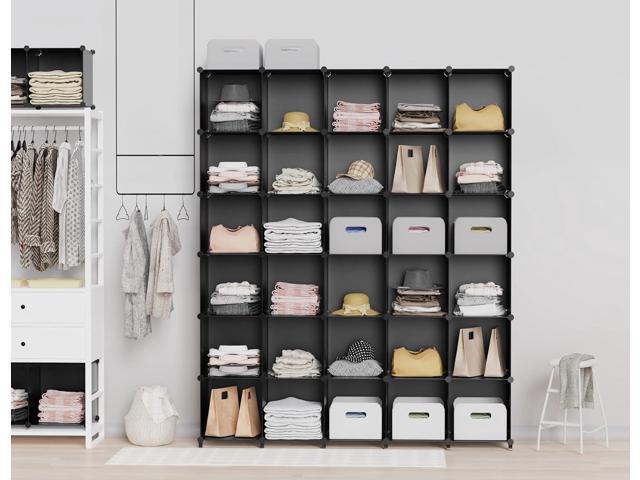 HOMIDEC Closet Organizers and Storage, 9 Cube Storage Organizer, Portable Closet Organizer Cubes Shelves for Clothes, Bedroom, Kids Room, Bathroom,...