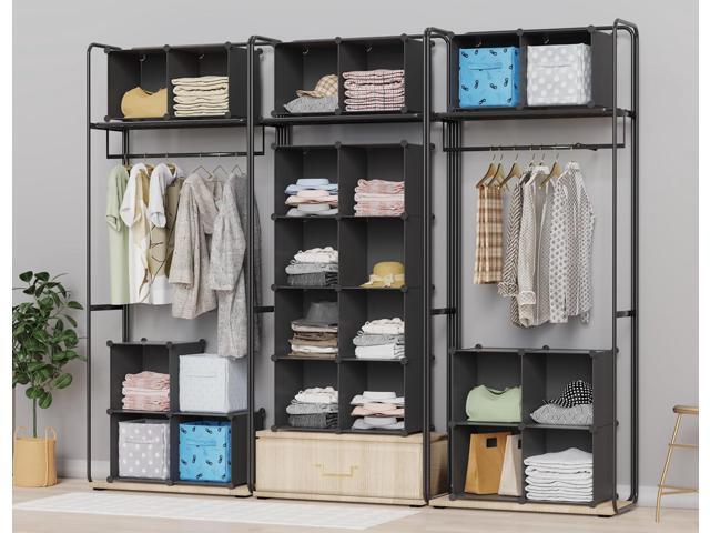 HOMIDEC Closet Organizers and Storage, 9 Cube Storage Organizer, Portable Closet Organizer Cubes Shelves for Clothes, Bedroom, Kids Room, Bathroom,...