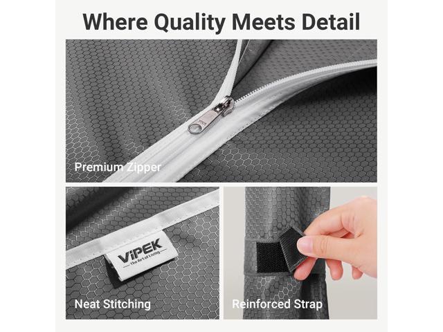 VIPEK R3C Plus Garment Rack Rolling Clothes Racks with Locking Wheels, Heavy Duty Clothing Rack Portable Closet with Adjustable Shelves & Side...