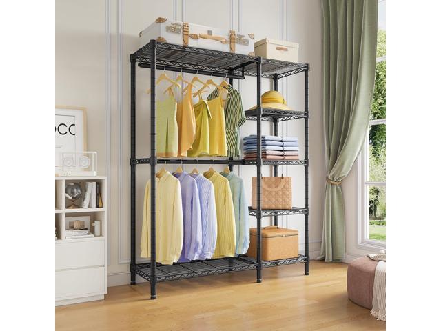 VIPEK V7 Garment Rack for Hanging Clothes Heavy Duty Clothes Rack with Shelves, Portable Closet Racks Metal Clothing Racks 5 Tiers Freestanding...