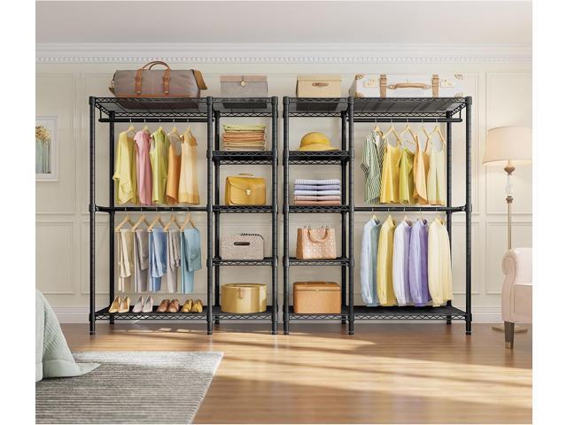 VIPEK V7 Garment Rack for Hanging Clothes Heavy Duty Clothes Rack with Shelves, Portable Closet Racks Metal Clothing Racks 5 Tiers Freestanding...