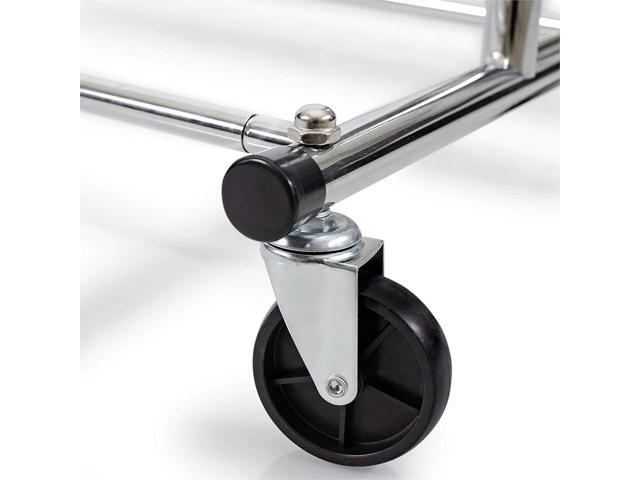 Clothes Rack for Hanging Clothes - Heavy Duty Commercial Grade Chrome for Clothing, Garment Rack Adjustable, Collapsible, Expandable Clothing Rack,...