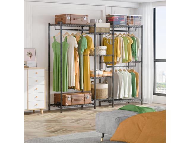 LEHOM G6M Heavy Duty Clothes Rack for Hanging Clothes, Portable Garment Rack Compact Size Closet Organizer, Freestanding Metal Clothing Rack...