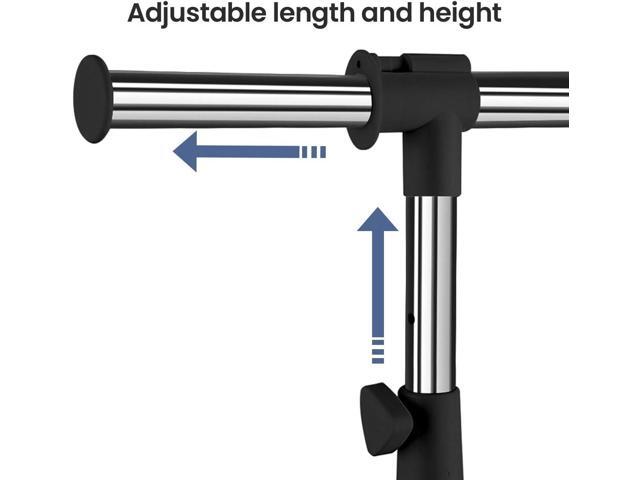 LiaMeE Adjustable Clothing Rack for Hanging Clothes, Heavy Duty Garment Rack with WheelsFree Standing Rolling Clothes Rack with Shelf & Grid, Easy...