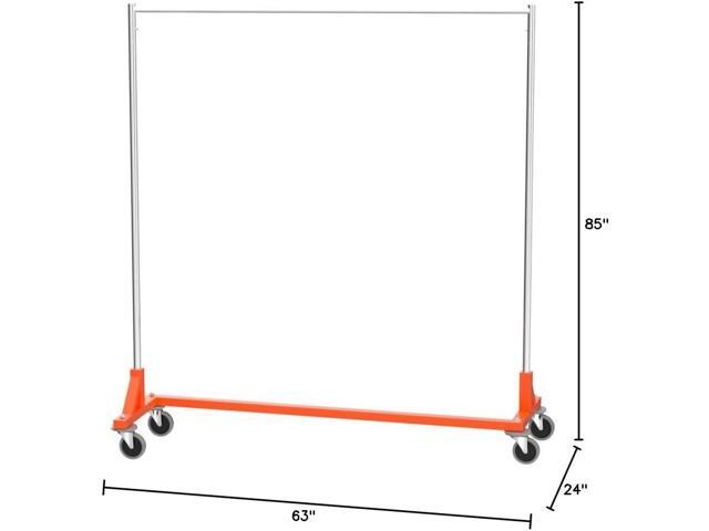 Commercial Grade Rolling Z Rack with Nesting Orange Base