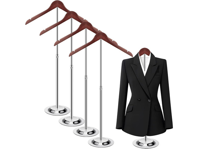 T Shirt Display stand for Vendors, Adjustable Dress Form Mannequin Torso, Portable Hanging wooden Clothes Rack, Flexible Hanger for Clothing Tshirt...