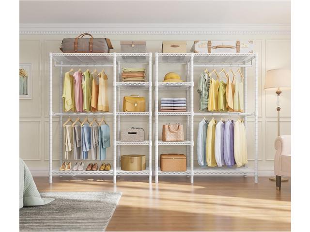 VIPEK V7 Garment Racks for Hanging Clothes Heavy Duty Clothes Rack with Shelves, Portable Closet Rack Metal Clothing Racks 5 Tiers Freestanding...