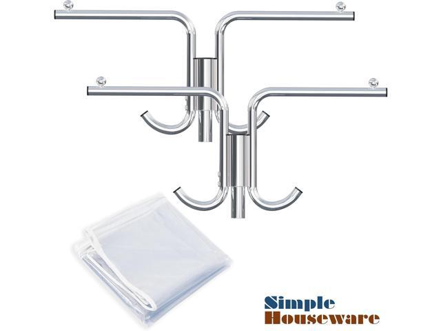 Simple Houseware Cover and Tube Bracket for SimpleHouseware Z-Base Garment Rack (Garment Rack NOT Included)