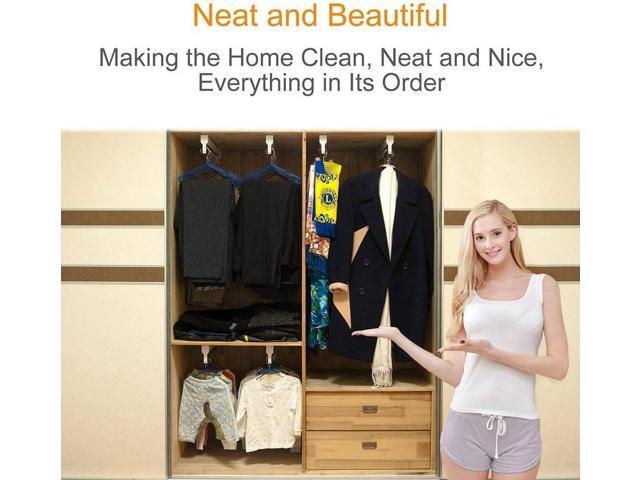 Closet Clothes Hanger Rail,Pull-Out Closet Rod 30-60cm,Wardrobe Clothing Rail,Closet Organizer Rack for Pants and Coat (400MM/15.7INCH)