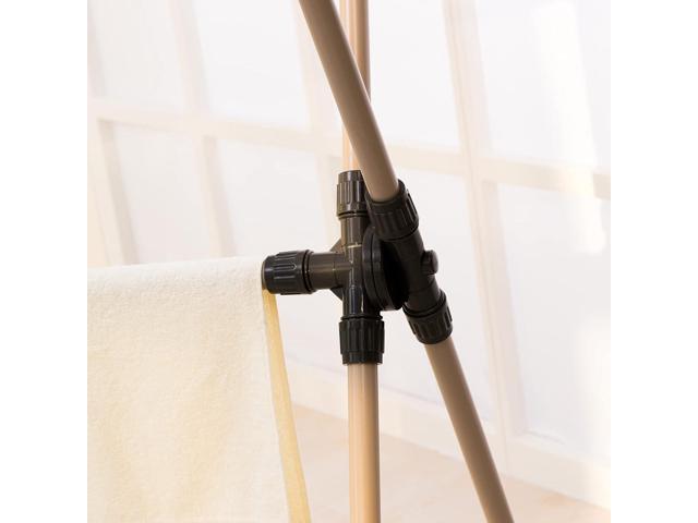 Clothes Drying Rack, Adjustable and Foldable Laundry Rack, Space Saving Hanger Rack, Retractable 47-79 Inch Clothes Rack Heavy Duty Garment Rack...