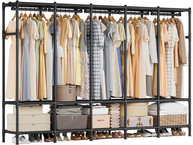 SONGMICS Wardrobe Closet, 83.5 Inch Large Capacity Portable Closet, Clothing Rack, 25 mm Dia,Thick Steel Tubes, Clothes Organizer with Fabric...