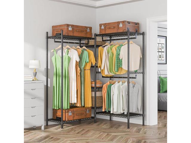 LEHOM G6M Heavy Duty Clothes Rack for Hanging Clothes, Portable Garment Rack Compact Size Closet Organizer, Freestanding Metal Clothing Rack...