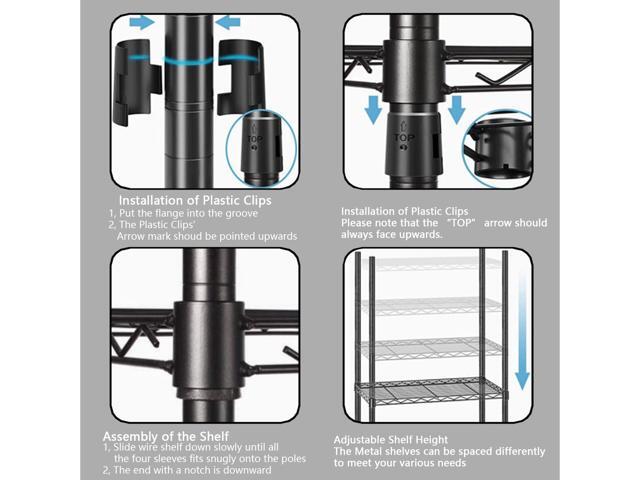 Xiofio 3 Tiers Heavy Duty Clothing Rack, Metal Garment Rack Coat Rack, Clothes Rack with 2 Side Hooks,Hanging Adjustable Garment Rack for Bedroom...