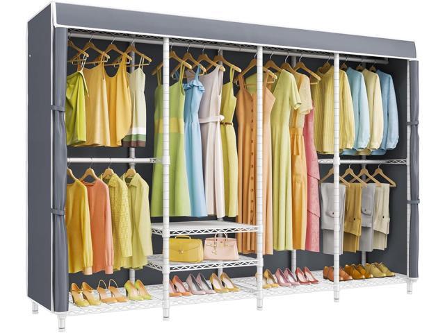 VIPEK V40C Plus Heavy Duty Clothes Rack with Upgraded Polyester Cover, Extra Large Covered Clothing Rack for Hanging Clothes Portable Wardrobe...
